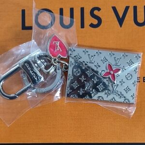 Elegant Gold and Red Key Holder or Bag Charm